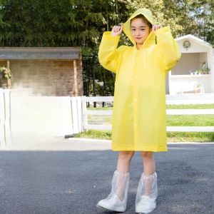 เสื้อกันฝนเด็ก เสื้อกันฝนแบบใช้แล้วทิ้ง กระเป๋าใส่ของสำหรับเด็กนักเรียน กระเป๋าใส่รองเท้ากันฝนพกพาสะดวก สำหรับเด็กชายและเด็กหญิง