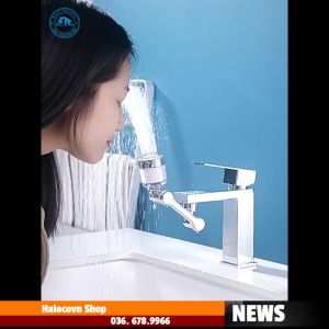 Đầu nối vòi chậu rửa mặt thông minh xoay 720 độ các kiểu