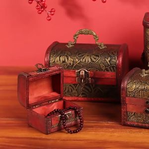 Kotak Perhiasan Kayu Gaya Retro: Tempat Perhiasan Kayu Box