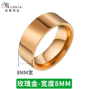 แหวนเหล็กไทเทเนียมสําหรับทุกเพศพร้อมดีไซน์เก๋ไก๋เรียบง่าย สไตล์ไม่ซีดจาง แรงบันดาลใจจากญี่ปุ่นและเกาหลีใต้สําหรับคนรักแฟชั่น