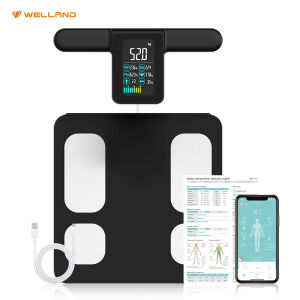 8 Electrode Smart Body Fat Scale timbang digital 29 Body Composition Data Detection，Large Display BMI Digital Weight Scale Full Body Composition Analyzer with Report Accurate Bathroom Scale for Weight Muscle 体脂秤