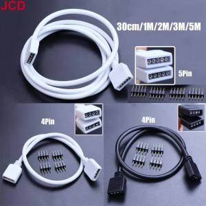 JCD | Cáp Nối Dài RGB RGBW 4 Chân 5 Chân 0.3m-5m Đầu Nối Cái Với Bộ Chuyển Đổi Chân Cho Đèn LED Dải SMD5050 3528 2835 CCTRGB
