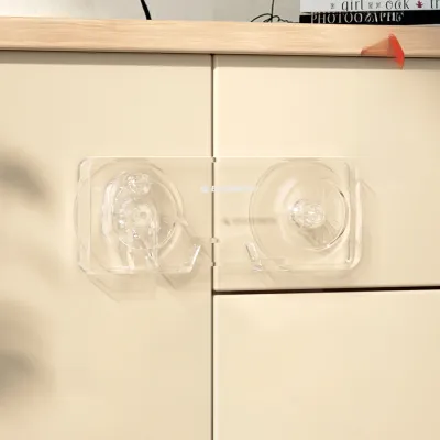 EUDEMON | Child Safety Lock For Cabinet Door Drawer Fixed Buckle Prevent Opening No Punching Required Glass Door Clip Buckle