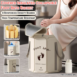 Adult Pressurized Folding Foot Soak Bucket Thickened ulated Foot Soak Bucket with Lid