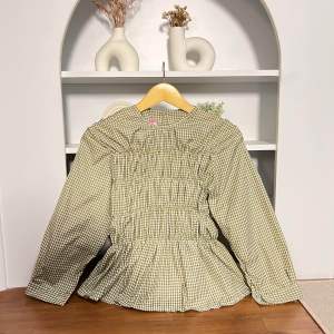 Cheries Blouse Dada Kerut Motif Kotak - Atasan Wanita Cantik Casual