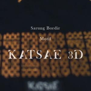 Katsae - Sarung Bordir Motif 3D Bordir Timbul Sarung Pria Dewasa Navy Sarung Sholat 100% Bordir