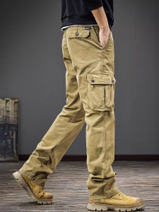 Vintage Casual Straight Trousers Mens Loose Outdoor Pants