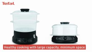 Tefal VC1398 / VC2048 / VC1451-1 Food Steamer Mini Compact BPA Free 800W 2 Bowl 6L - VC1398 / VC2048 / VC1451-1