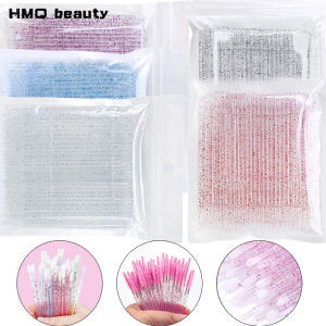 50Pcs Disposable Eyelash Brushes Lip Brush Crystal Makeup Brushes Lipstick Applicator Wands Eyelashes Extension Make up Tools