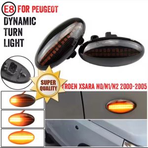 For Peugeot 107 206 207 307 407 N Citroen C1 C2 C3 Dynamic Led Fender Lamp Sequential Turn Signal Blinking Repeater Lights