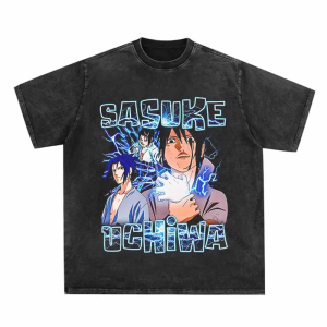 Áo Thun Naruto Nam Phong Cách Harajuku Cổ Tròn Tay Ngắn Cotton Thoáng Khí in Họa Tiết Hoạt Hình Mùa Hè Thường Ngày Rộng Rãi