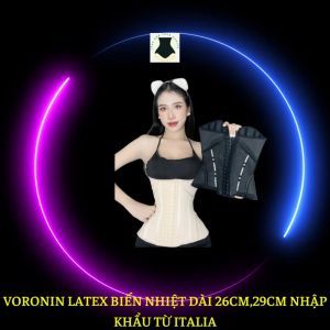 (FREE: THANH NỚI + THƯỚC DÂY ) Đai latex Voronin 2025 sợi biến nhiệt cao cấp nhập khẩu từ Italia. Giúp giảm mỡ bụng và săn chắc cơ bụng