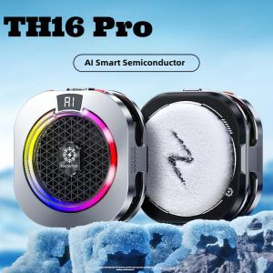 NEW TH16 Pro Mobile Cooler 24W Magnetic/Back-clip Ice Cooling Radiator Digital Display RGB Light Gaming Temperature Control