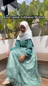 Rok Brukat Satin Payung Kondangan Alina Umbrella Skirt Brokat Brukat Mutiara GRATIS  Potong