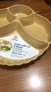 Khay Ăn Dặm 4 Ngăn Sò Hoa Nhựa Việt Nhật Đĩa Đựng Hoa Quả Trái Cây Đưng Đồ Ăn Vặt