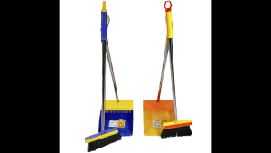 High-Quality Polypropylene Broom and Dustpan Set - Durable Cleaning Tools for Home and Office