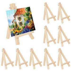 [MORLY] Mini Wooden Tripod /Artist Wooden Fold Easel Display Holder Party Decoration Triangle Art Folding Card Frame Display Stand