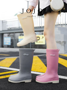 Non-Slip High-Tube Water Shoes Long Tube Soft Bottom Adult Rain Boots Anti-Slip PVC Material All Season Casual Style Footwear