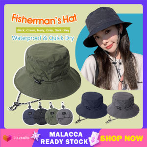 Fisherman Cap Waterproof Bucket Hats Men Women Anti-UV Sun Hats Summer Quick-Drying Cap Solid Color Fasion Hat Topi Lelaki
