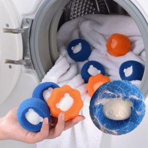 3/5pcs Pet Hair Remover Reusable Ball Laundry Washing Machine Filter Wool Sticker Cat Hair Remover Pet Fur Lint Catcher Home