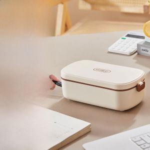 กล่องอาหารแบบอุ่นอยู่ได้ดีที่ทำงานได้ดีในฮ่องกง ปลั๊กอังกฤษ ไม่ต้องเติมน้ำ อุปกรณ์ทำอาหารแบบอเนกประสงค์