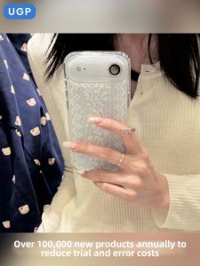 UGP | Transparent Acrylic Mosaic Rose Lace Matt Premium Minimalist Phone Case