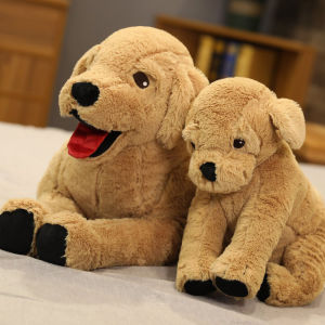 Adorable Labrador Dog Plush Toy Yellow Soft Stuffed Doll Sleeping Companion for Children Playtime Cuddly Plushie Stuffed Dog