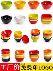 เมลามีนร้านอาหารเกรดชามพลาสติก Anti-Fall ช้อนซุปสําหรับร้านหม้อร้อนน้ํา PURE สีสไตล์จีนอิสระยิงจริง