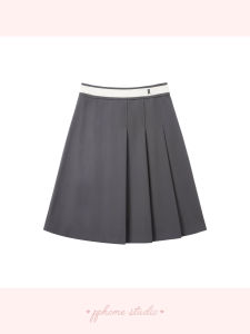 High Waist Slimming Pleated Midi Skirt