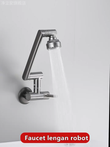 kran air/Kran Wastafel Cuci Piring/Kran Angsa Putar Hitam/Kran Angsa Dapur Fleksibel/Kran Sink Dapur/Kran Wastafel Cuci Piring/1/2 Inci Kran Air