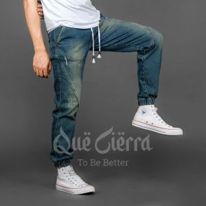 Celana Jogger Jeans Panjang Pria Stretch Denim Melar Tebal Slimfit Skinny Sizs 28-38 Premium Retro