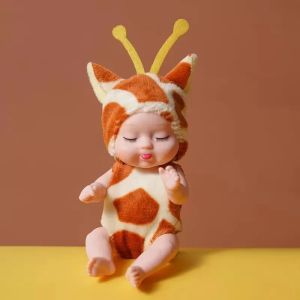 1pcs Mini Simulation Reborn Doll Toy Cute Sleeping Baby Series Reborn Doll Kawaii Cartoon Animal Toy Childrens Gift