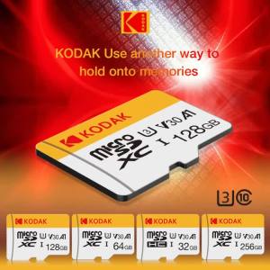 Kodak | KODAK Micro SD TFcard 64GB 32GB Memory Card 128GB Class 10 Microsd SD Card 100MB/S UHS-I A1 Card for Phone/PC Card Reader