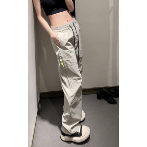 Quần Thể Thao Nữ Mùa Thu Đông Nhanh Khô Thoáng Khí Khóa Kéo Quần Dài Ống Đứng Rộng Rãi Ngoài Trời Quần Áo Bảo Hộ Lao Động