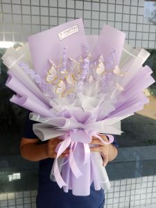 BUKET ULANG TAHUN/BUKET  KUPU KUPU + LAMPU LED