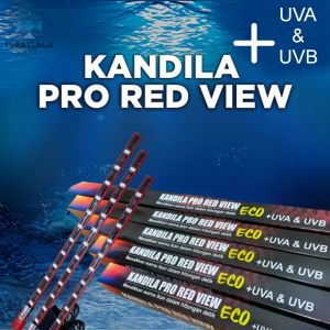 Kandila Pro Red View ECO + UVA UVB 200 300 400 lampu aquarium view warna ikan