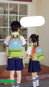 YHOME shukiku - Little Rubber Backpack for Children/Colorful Backpack Bag XMT 6453