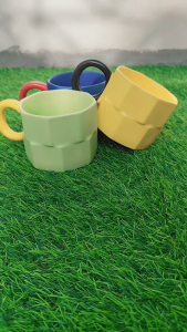 Laundry Depot  Big Handle Japanese Ceramic Brick Coffee Mug 1pcs