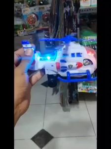 Mainan Anak Polisi Helicopter 777: Mainan Edukasi Kendaraan Udara & Baterai