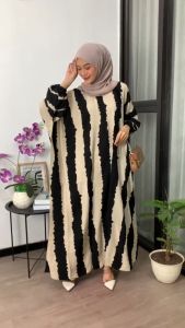 DYVASHION - Tantri Kaftan Muslimah Terbaru Gamis Jumbo Bahan Rayon Premium Size Jumbo LD 170 Cm