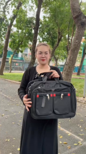 Cặp xách tay văn phòng làm việc nét rạn hoa đựng laptop 15 inch tiện ích [SẢN PHẨM MỚI]