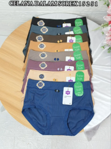 Celana Dalam Sorex 15251 Size M-XXL Super Stretch Bahan Poliester/Celana Dalam Wanita Midi SizeM-XXL