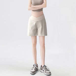 unisunny | Maternity Loose Fit Shorts Low Waist Cross Over Design