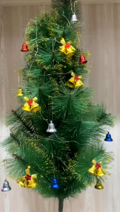 Hiasan Pohon Natal Lonceng Isi 10 Pcs Gantungan Mini Dekorasi Pesta Aksesoris Tahun Baru Ornamen