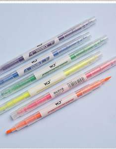 5 Packs Double-Ended Highlighter - 6 Colours/Pack WD-1212