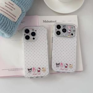 Sanrio | Fashion Polka Dot Sanrio Hello Kitty Case for iphone 17 16 15 14 Pro Max 17Pro Camera Lens Protective Double-Layer Phone Cover