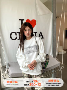 American Retro Orange Tree Vintage Sweatshirt round Neck Couple Style Womens Loose Casual Long Sleeve Polyester Fiber