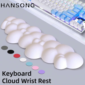Keyboard Cloud Wrist Rest with Soft Leather Memory Foam Anti-Slip Wrist Support/Cushion for Easy Typing and Pain Relief Rest
