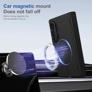 for Magsafe Magnetic Shockproof Hard PC Phone Case For Samsung Galaxy Z Fold Ultra 8 7 6 5 4 3 Front Tempered Glass Film Cover
