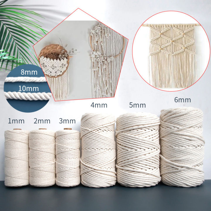Natural Cotton Twine Rope Cotton Macrame Cord Twisted Soft Cotton Cord